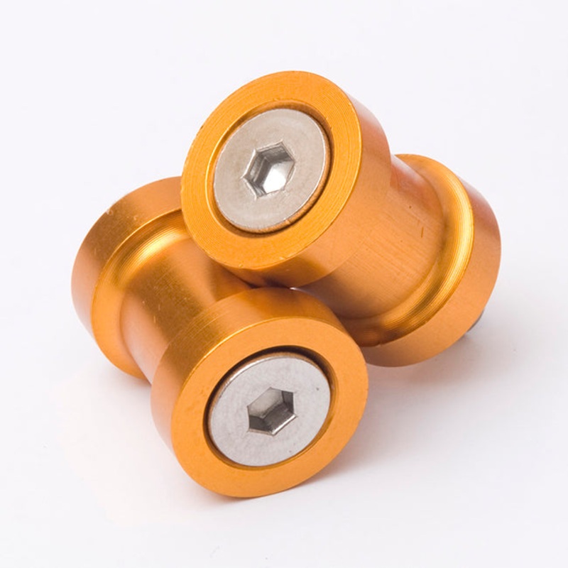M10 Gold Paddock Stand Bobbins (pair) R&G (PBOM10GO)