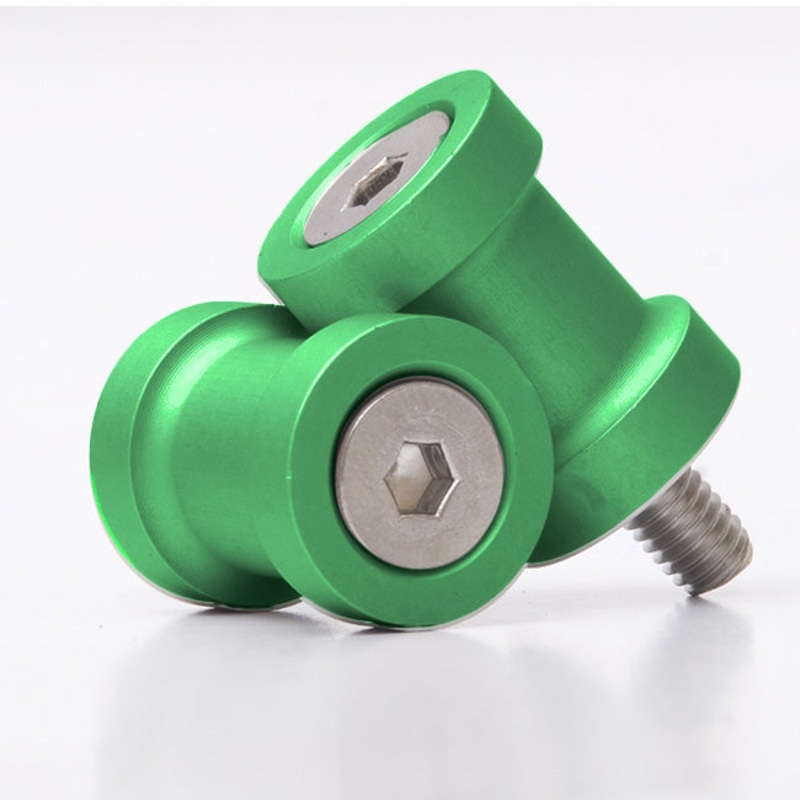 M10 Green Paddock Stand Bobbins (pair) R&G (PBOM10GR)