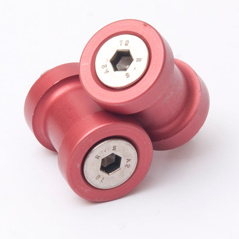 M10 Red Paddock Stand Bobbins (pair) R&G (PBOM10RE)