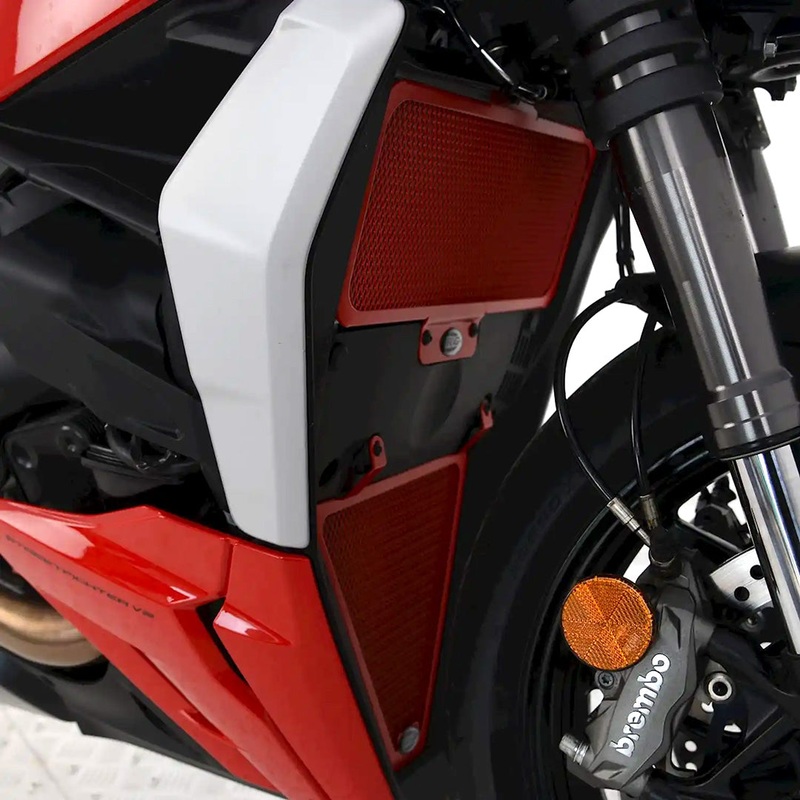 Radiator Guard 2 piece Ducati S/fighter V2 2022 Red R&G (RAD0283RE)