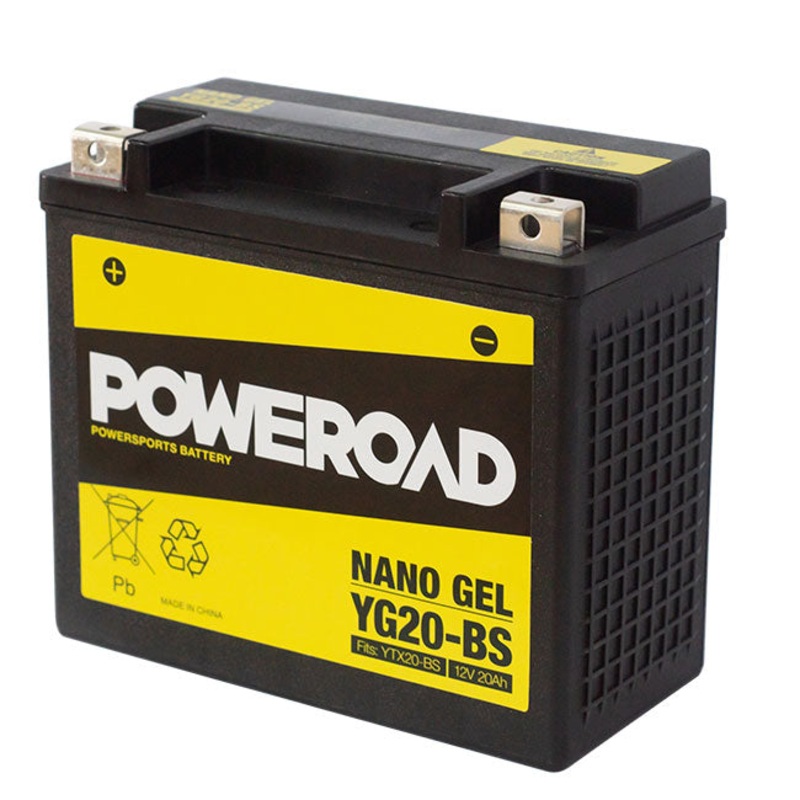 YG20-BS Non-DG Nano Gel Battery Poweroad. Alt: YTX20BS (CYG20BS)