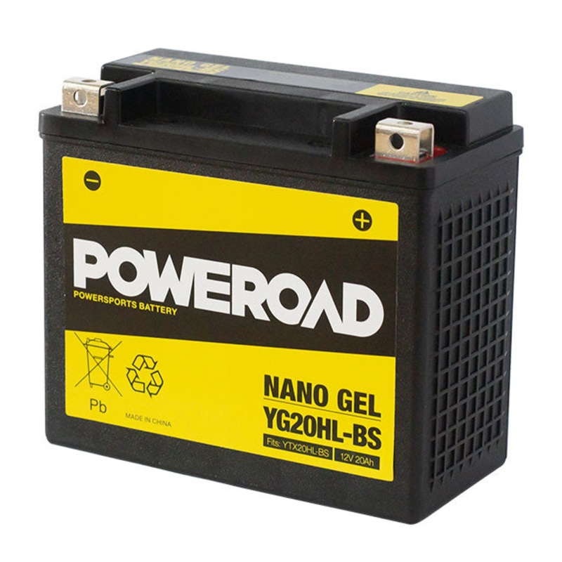 YG20HL-BS Non-DG Nano Gel Battery Poweroad. Alt: YTX20HLBS ^ (CYG20HLBS)