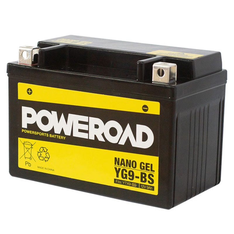 YG9-BS Non-DG Nano Gel Battery Poweroad. Alt: YTX9BS ^ (CYG9BS)