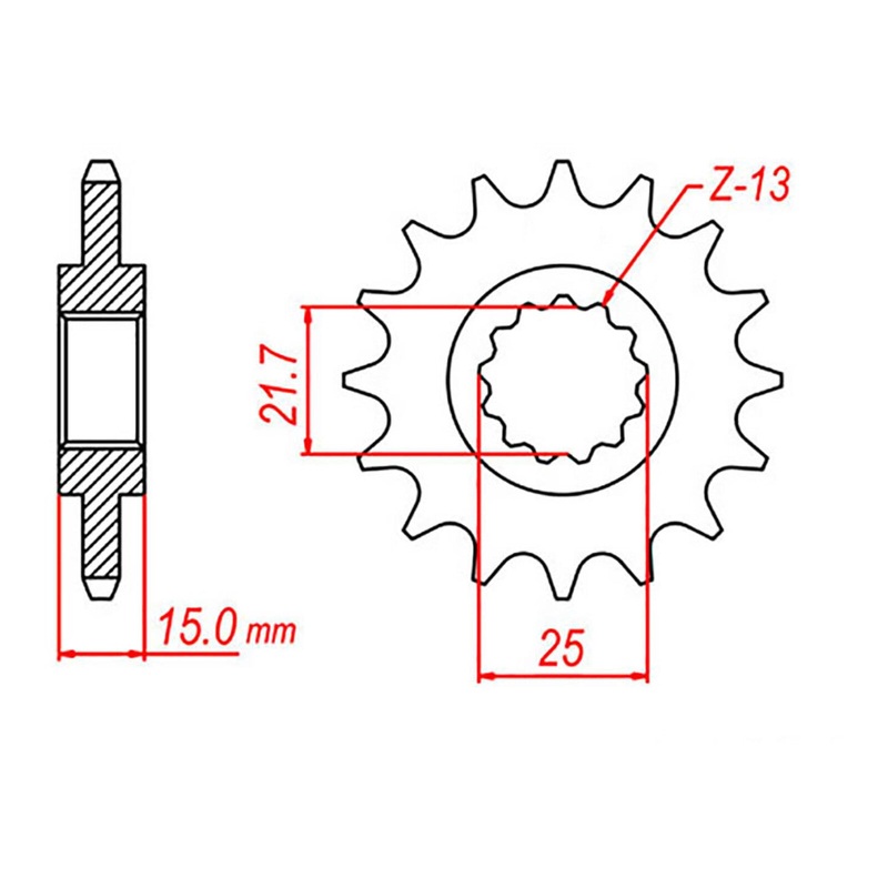 MTX 1182 Steel Front Sprocket #525 (10-TR3)