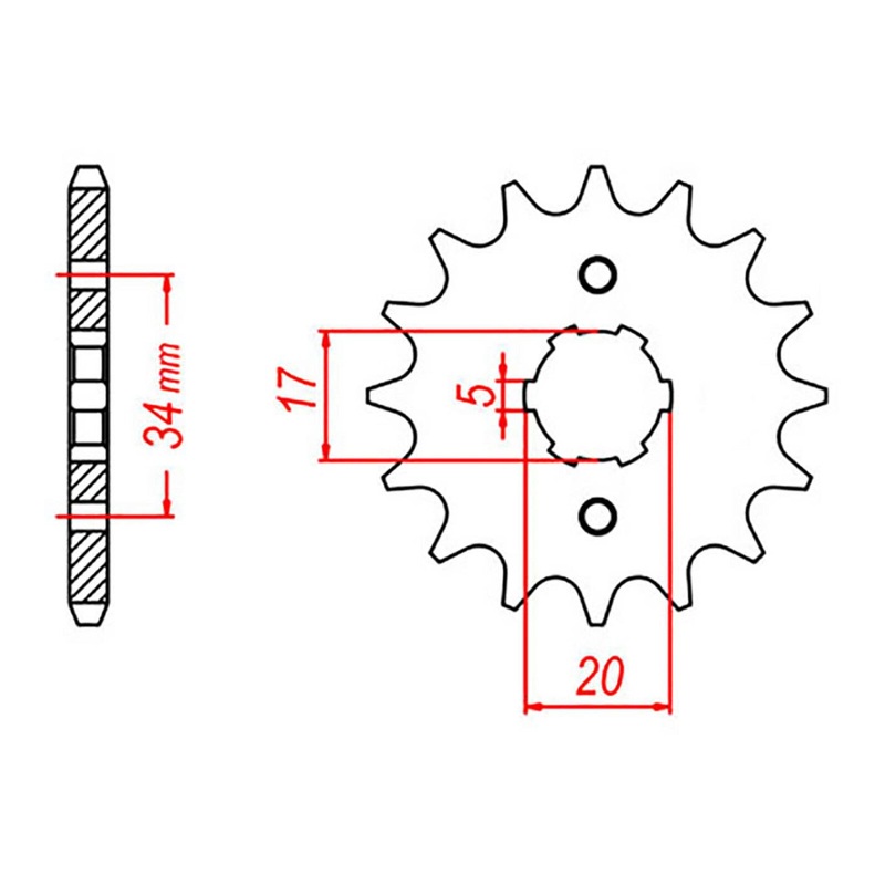 MTX 1264 Steel Front Sprocket #428 (10-264)