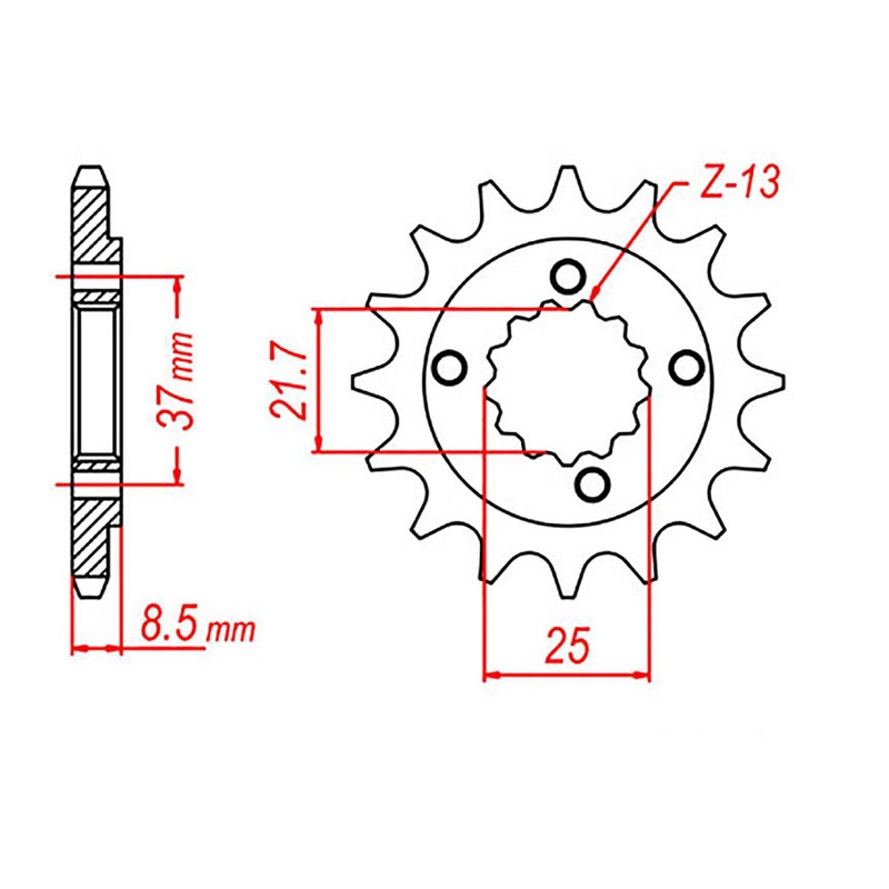 MTX 1309 Steel Front Sprocket #520 (10-103)