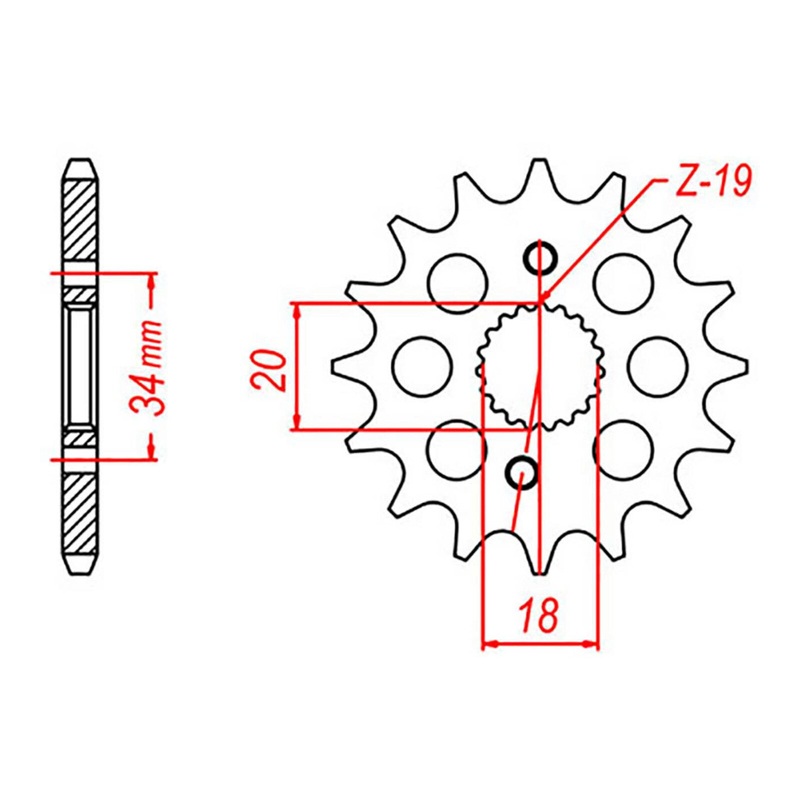 MTX 1310 Steel Front Sprocket #420 (10-KSE)
