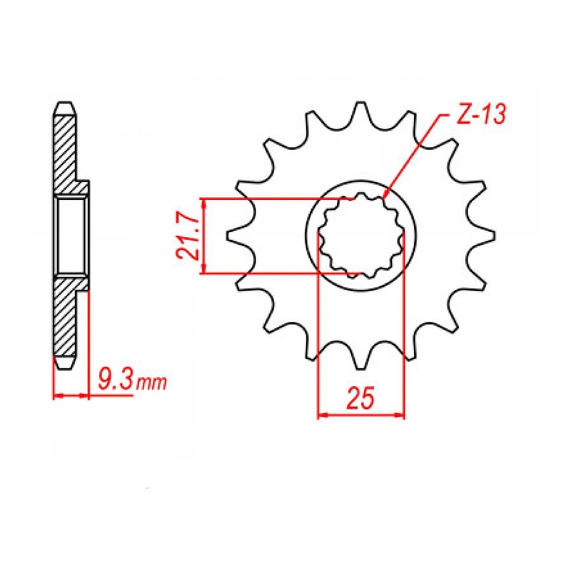 MTX 1539 Steel Front Sprocket #520 (10-539)
