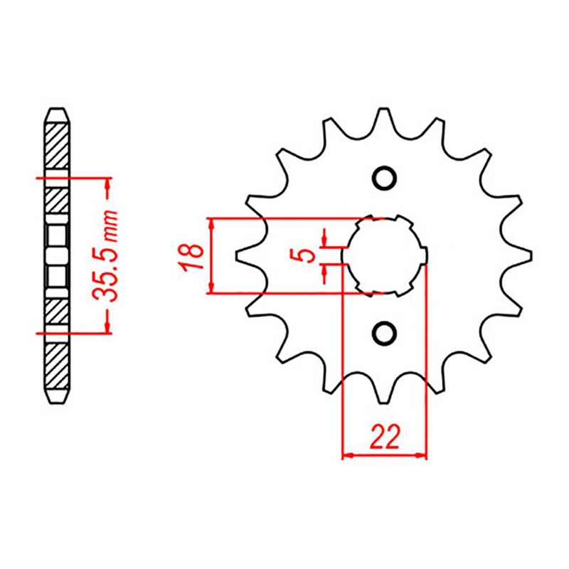 MTX 1559 Steel Front Sprocket #428 (10-TW2)
