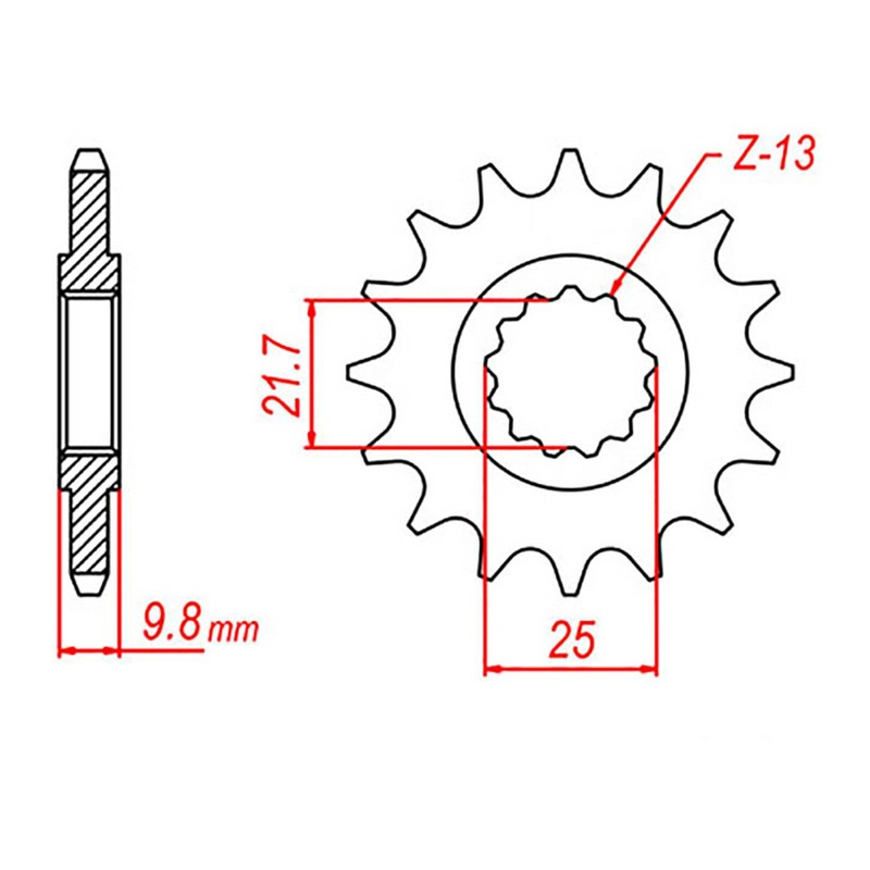 MTX 1587 Steel Front Sprocket #428 (10-3FH)