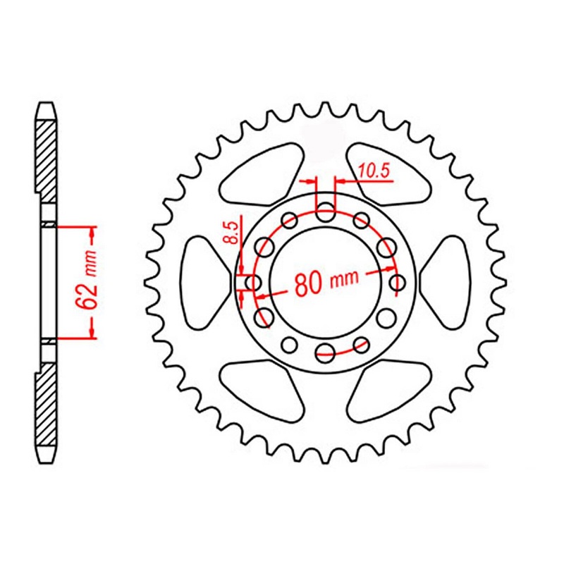 MTX 1842 Steel Rear Sprocket #428 (11-248)