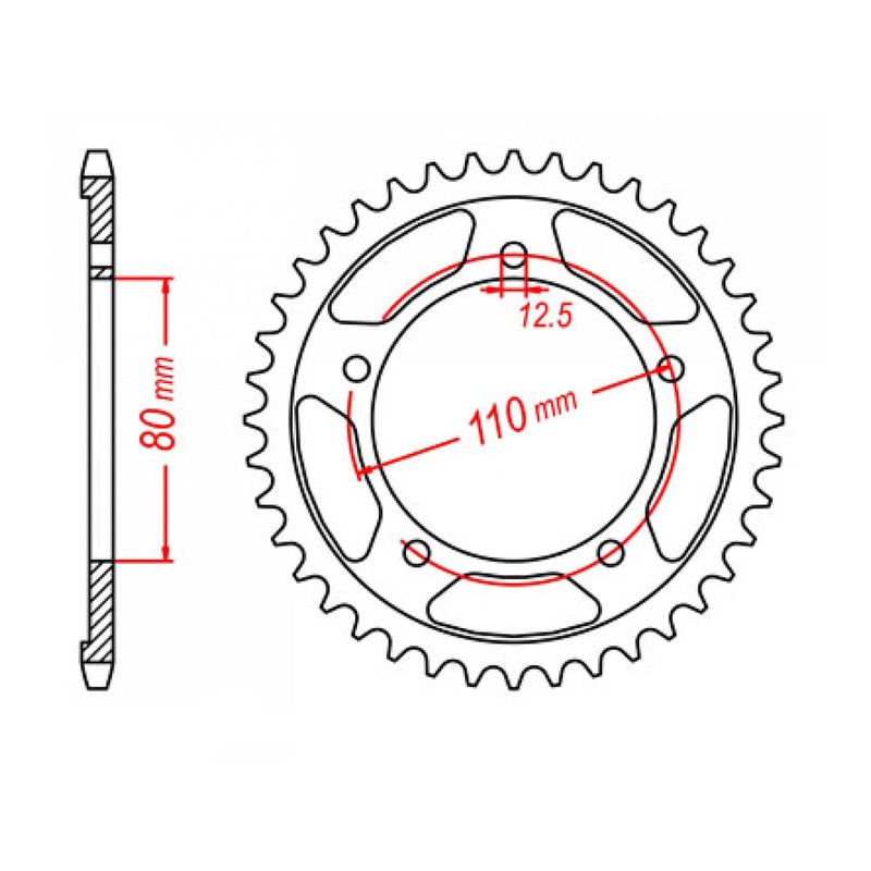 MTX 2010 Steel Rear Sprocket #530 (11-TR1)