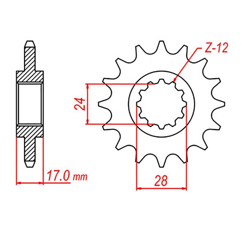 MTX 295 Steel Front Sprocket #530 (10-MN4)
