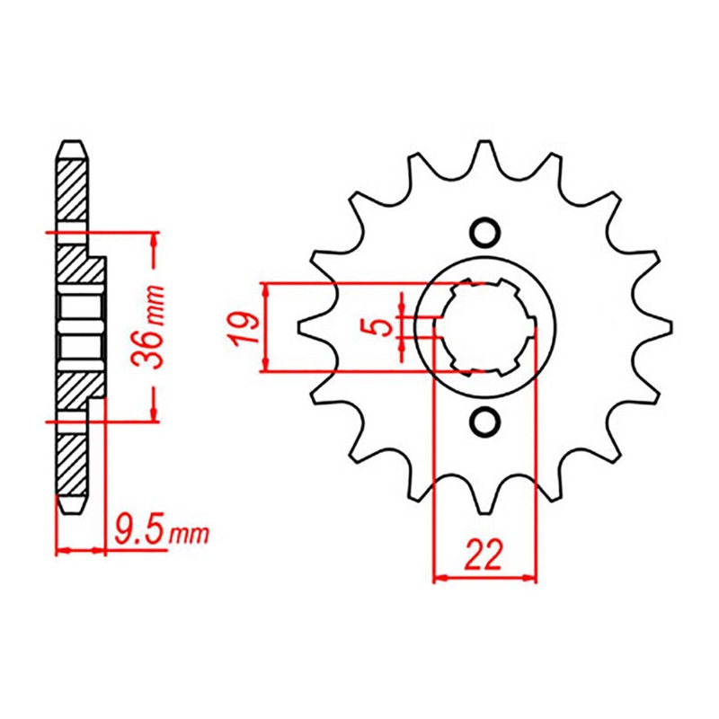 MTX 337 Steel Front Sprocket #520 (10-KA4)