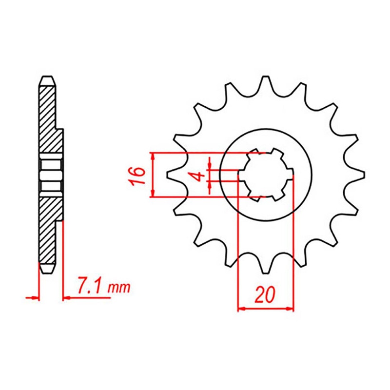 MTX 413 Steel Front Sprocket #420 (10-047)