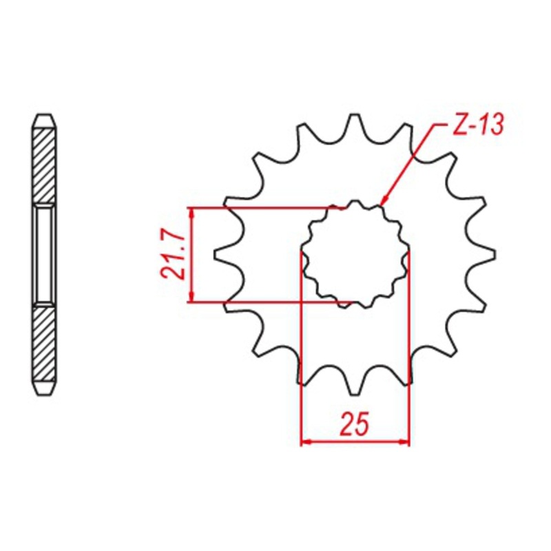 MTX 436 Hornet Lightweight Steel Front Sprocket #520 (10B-167)