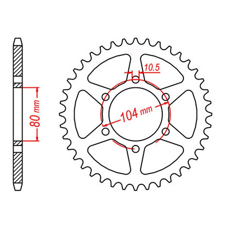 MTX 478 Steel Rear Sprocket #520 (11-163)