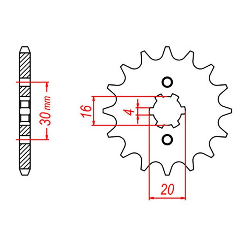 MTX 548 Steel Front Sprocket #428 (10-132)