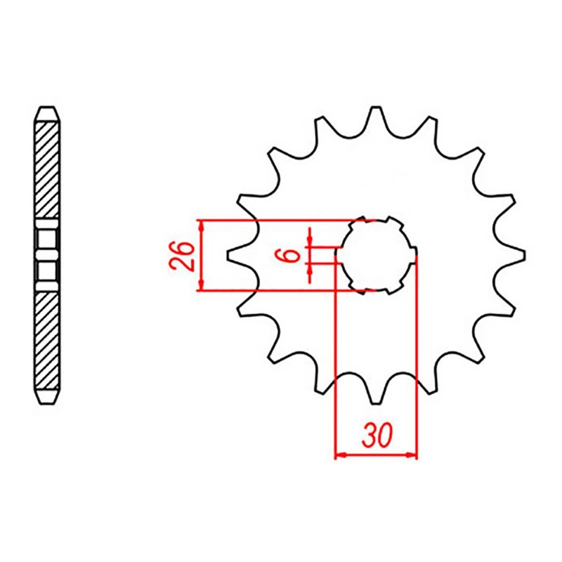 MTX 568 Steel Front Sprocket #530 (10-256)