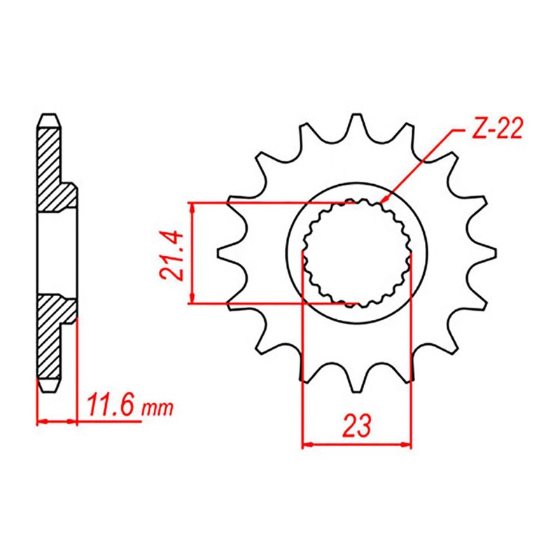 MTX 583 Steel Front Sprocket #520 (10-4GY)