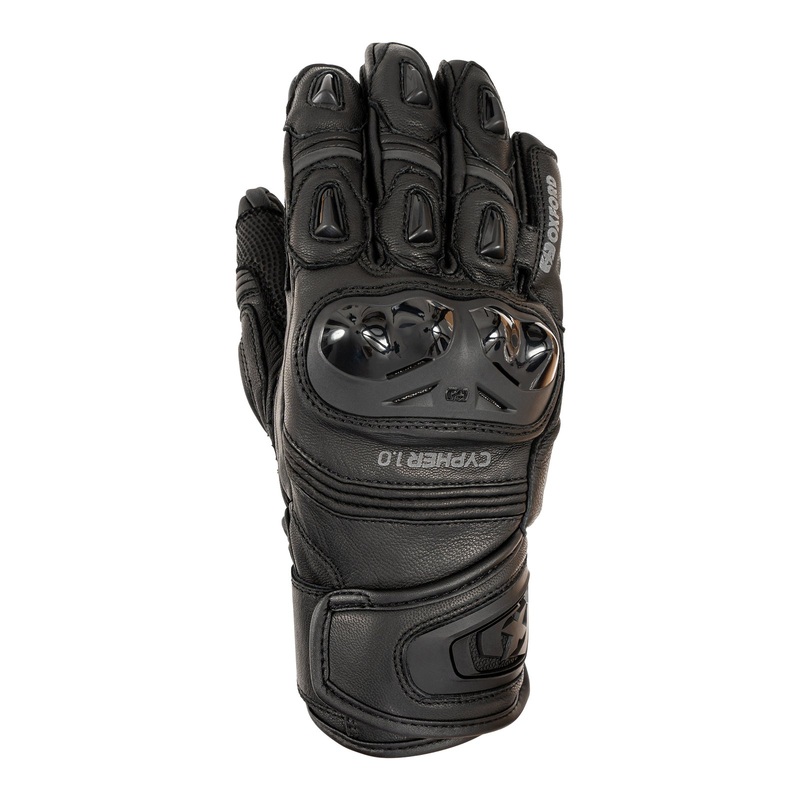Oxford Cypher 1.0 Leather MS Glove (Short) - Stealth Black