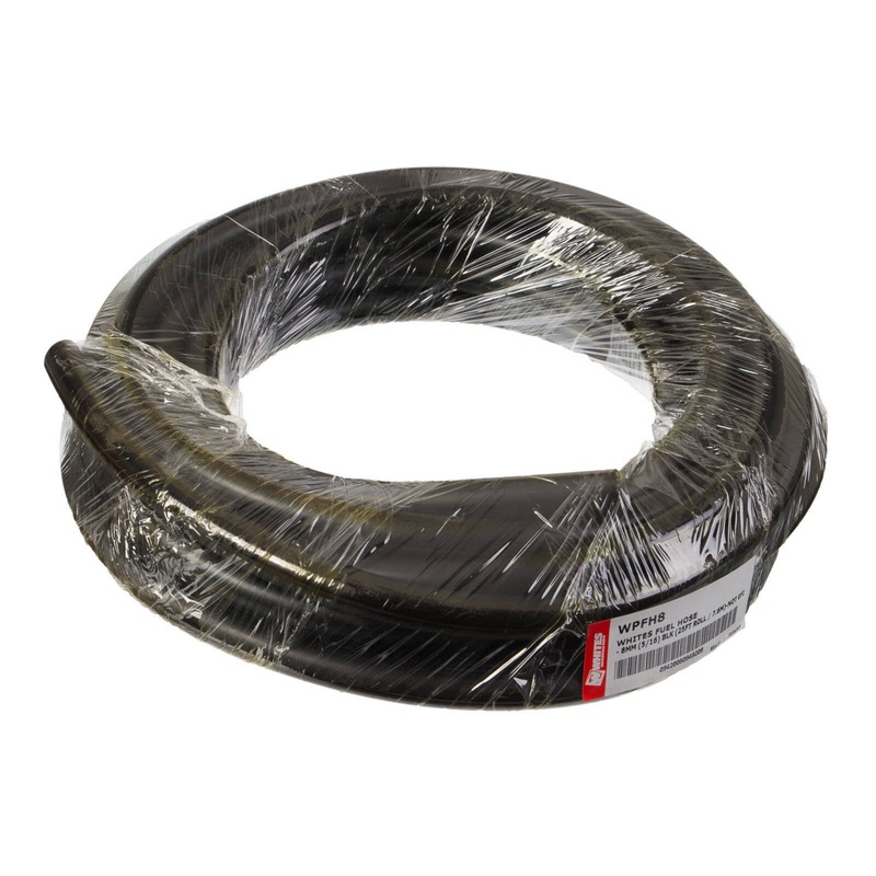 WHITES FUEL HOSE - 8MM (5/16) BLK (25FT ROLL / 7.6M)-NOT EFI