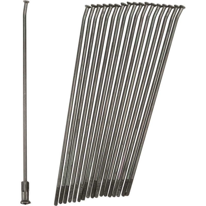 PRO-WHEEL DOUBLE BUTTED SPOKES BLACK/BLACK REAR 19" 36/PK 19-B209205-2