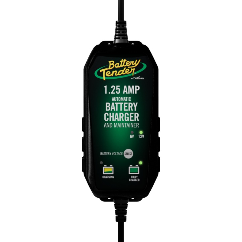 BATTERY TENDER SELECTABLE 1.25 AMP CHARGER 6/12 VOLT 022-0211-DL-WH
