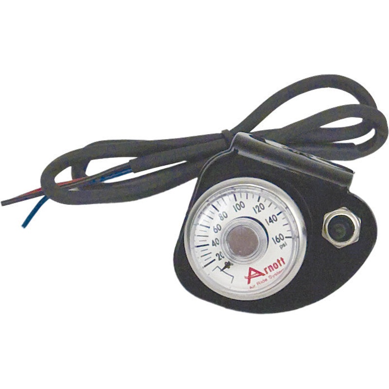 ARNOTT PRESSURE GAUGE & BRACKET W/TOGGLE SWITCH BLACK K-2637