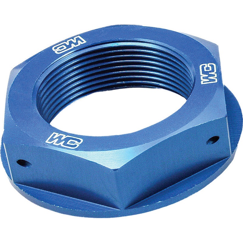 WORKS STEERING STEM NUT (BLUE) 24-360