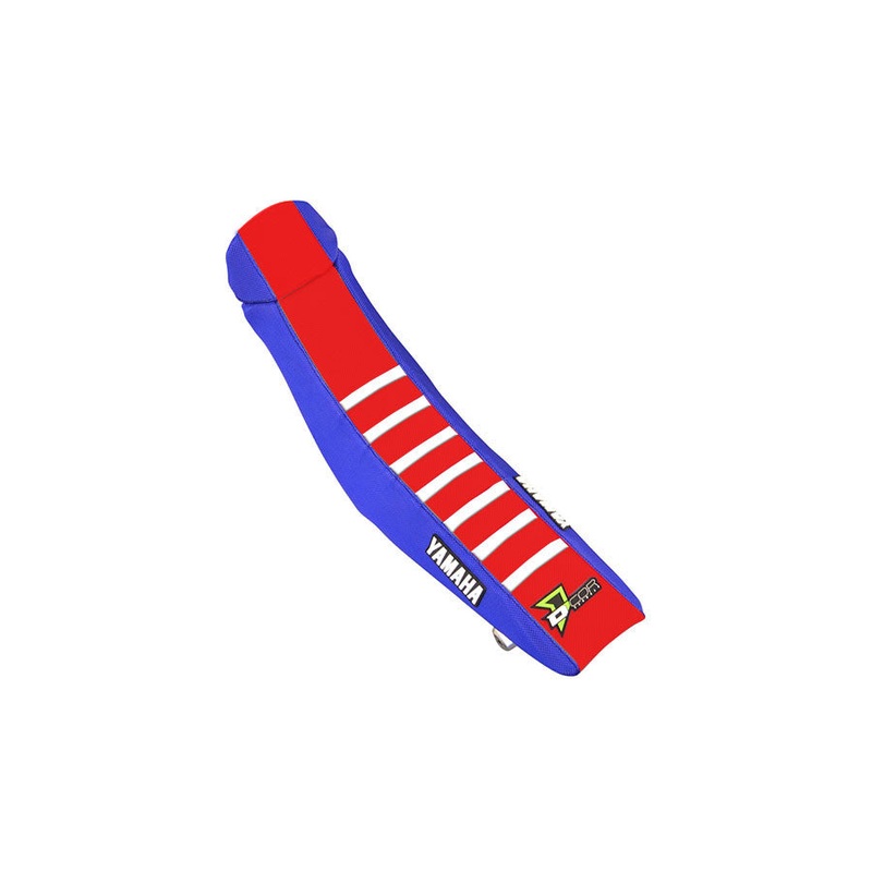 D'COR SEAT COVER BLUE/RED WHITE RIBS YZF250/450 30-50-477