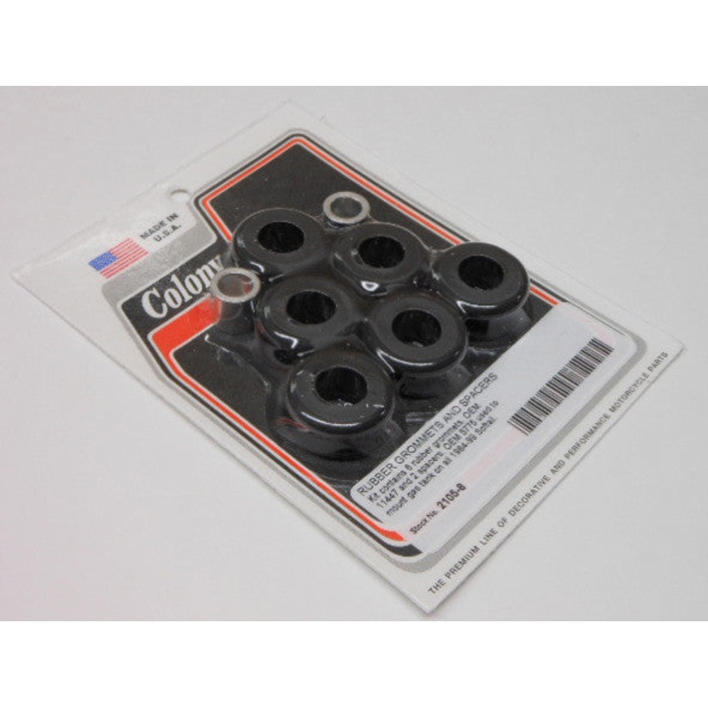 COLONY MACHINE RUBBER GROMMETS/SPACERS GAS TANK MNT KIT 84-99 S0FTAIL 2105-8