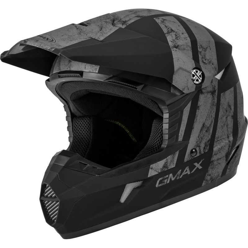 GMAX MX-46 OFF-ROAD DOMINANT HELMET MATTE BLACK/GREY 2X G3464508