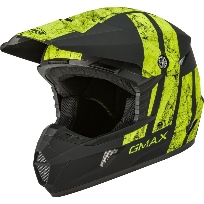 GMAX MX-46 OFF-ROAD DOMINANT HELMET MATTE BLACK/HI-VIS XS G3464743