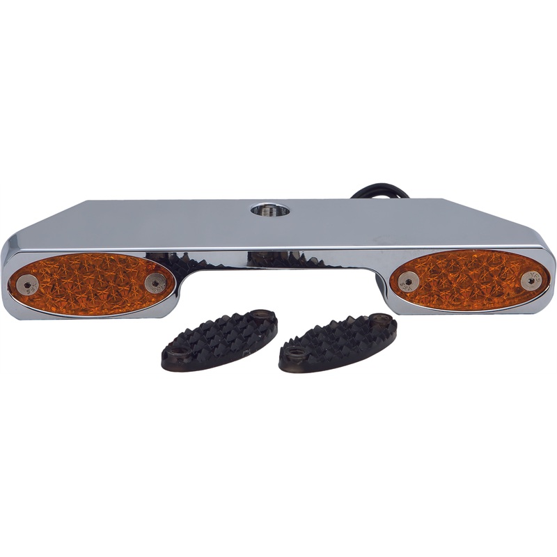 PRO ONE TURN SIGNAL BAR W/AMBER LED NARROW GLIDE CHR 909101
