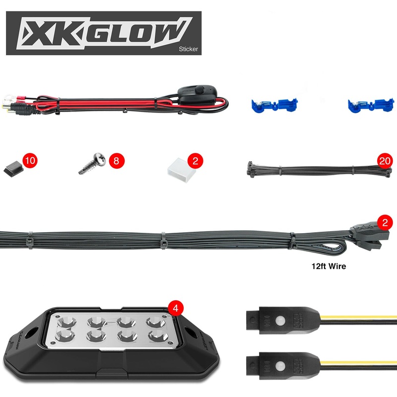 XK GLOW 4PC RGB ROCK LIGHT XK-ROCK-STA