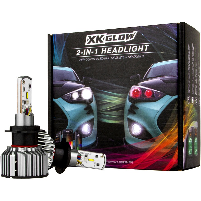 XK GLOW RGB H4 LED BULB KIT XK045003-H4-M