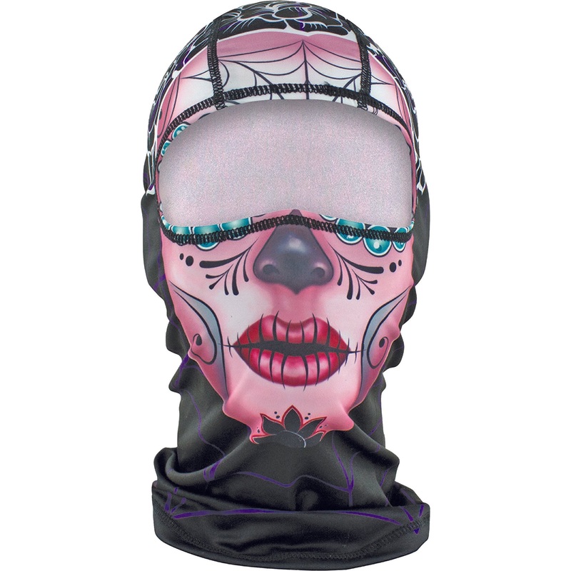 ZAN BALACLAVA POLISHEDYESTER SUGAR SKULL WBP082