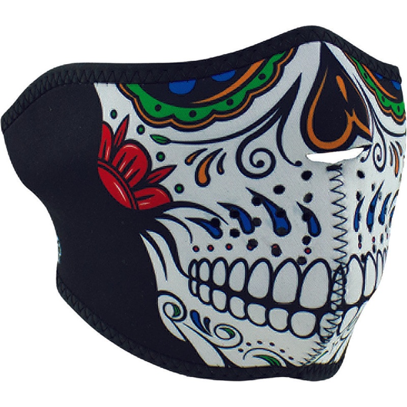 ZAN NEOPRENE HALF MASK MUERTE SKULL WNFM413H