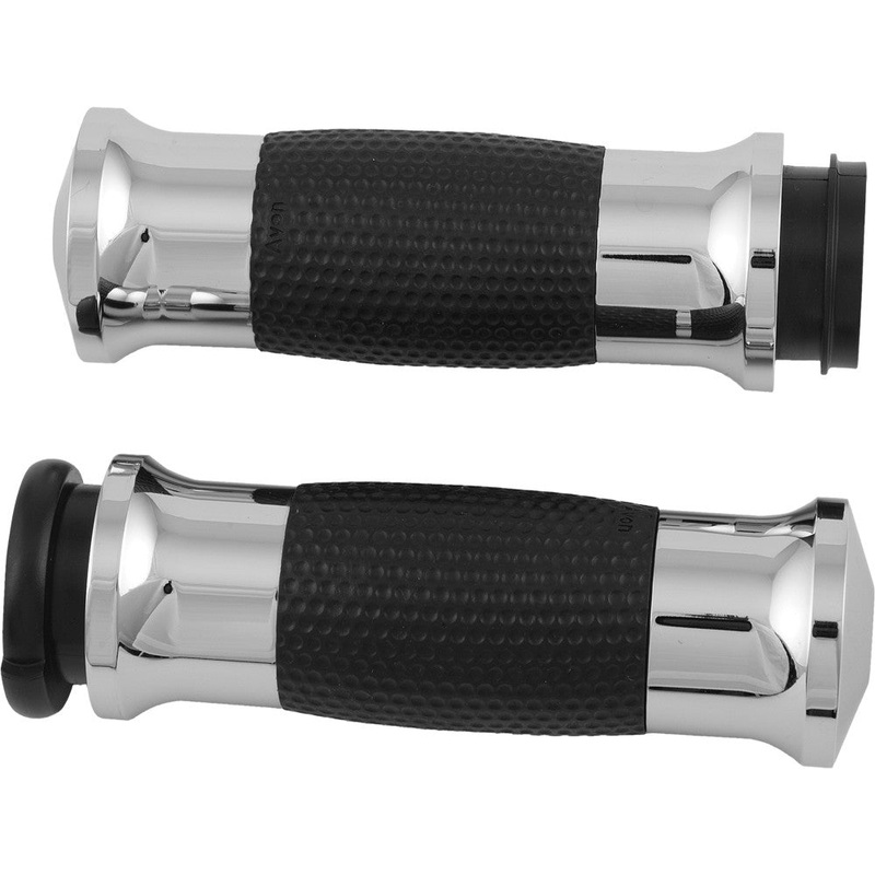 AVON AIR GEL GRIPS W/F-B-W THROTTLE CHROME GEL-70-CH-FLY