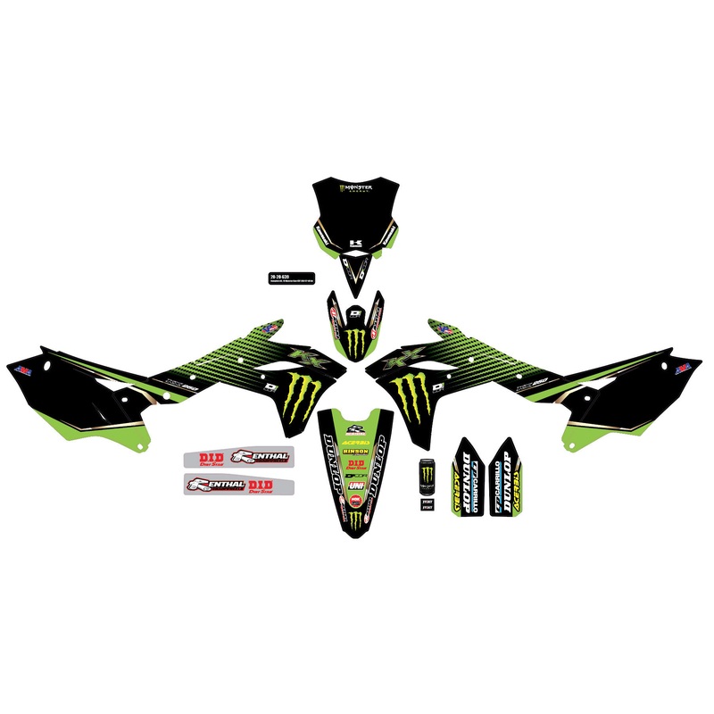 D'COR COMPLETE KIT 19 MONSTER KAW KXF 250 BLACK BG 20-20-639
