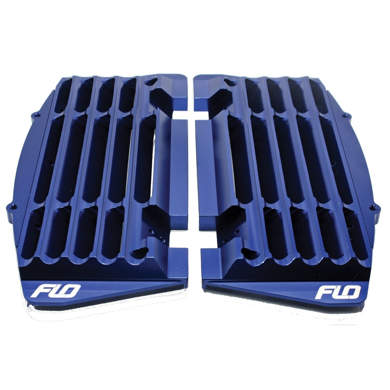 FLO MOTORSPORTS HIGH FLOW RADIATOR BRACES BLUE FLO751BLU