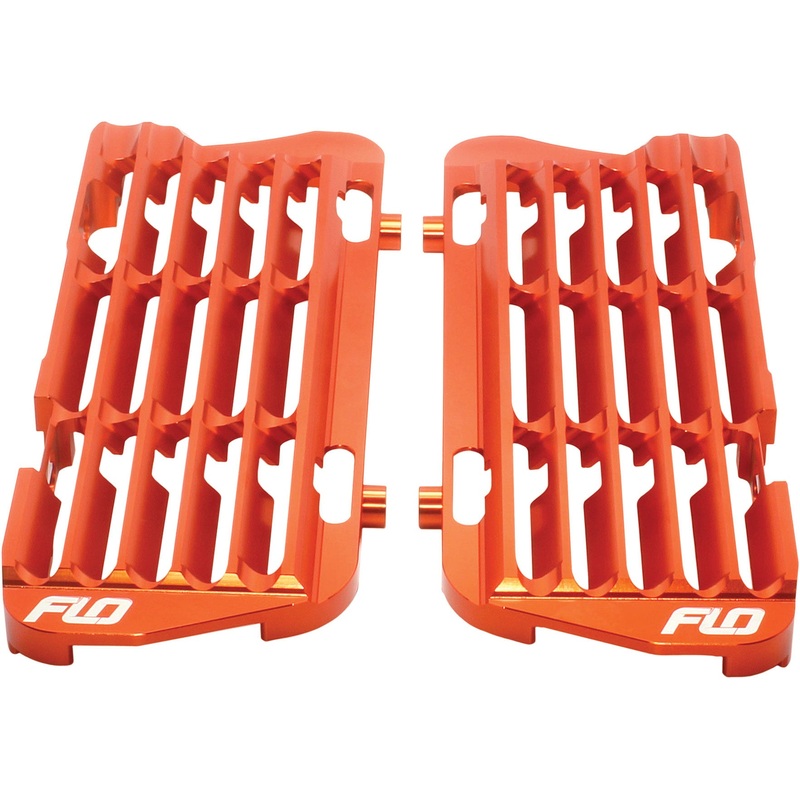 FLO MOTORSPORTS HIGH FLOW RADIATOR BRACES ORANGE FLO751ORG