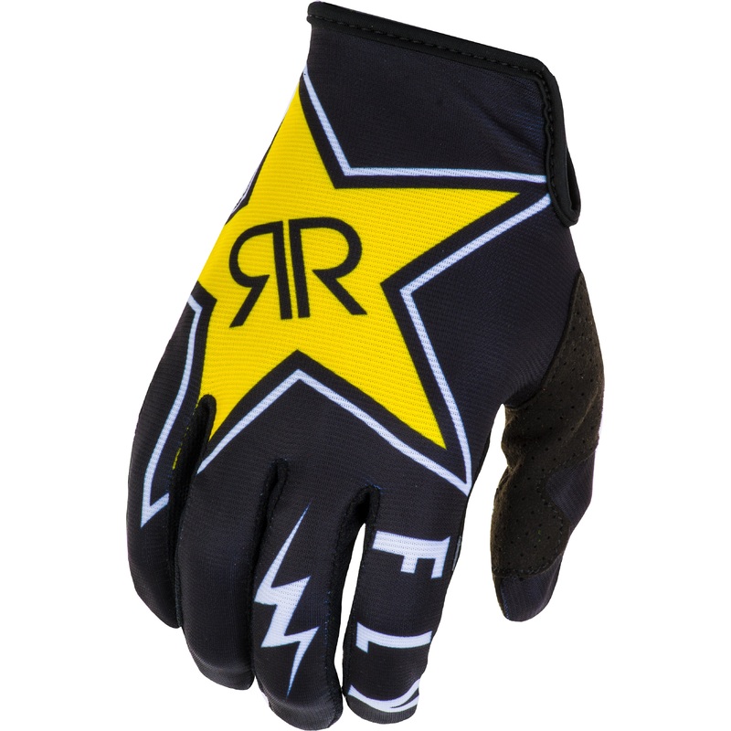 FLY RACING LITE ROCKSTAR GLOVES BLACK/WHITE SZ 10 373-01310
