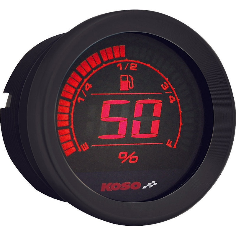 KOSO DIGITAL GAUGE CLUSTER BLACK BEZEL 04-13 FLHT AND FLTR BA050903