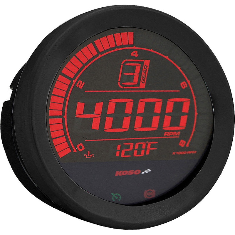 KOSO HD-02 SERIES GAUGE KIT BLACK BEZEL OIL TEMP BA050907