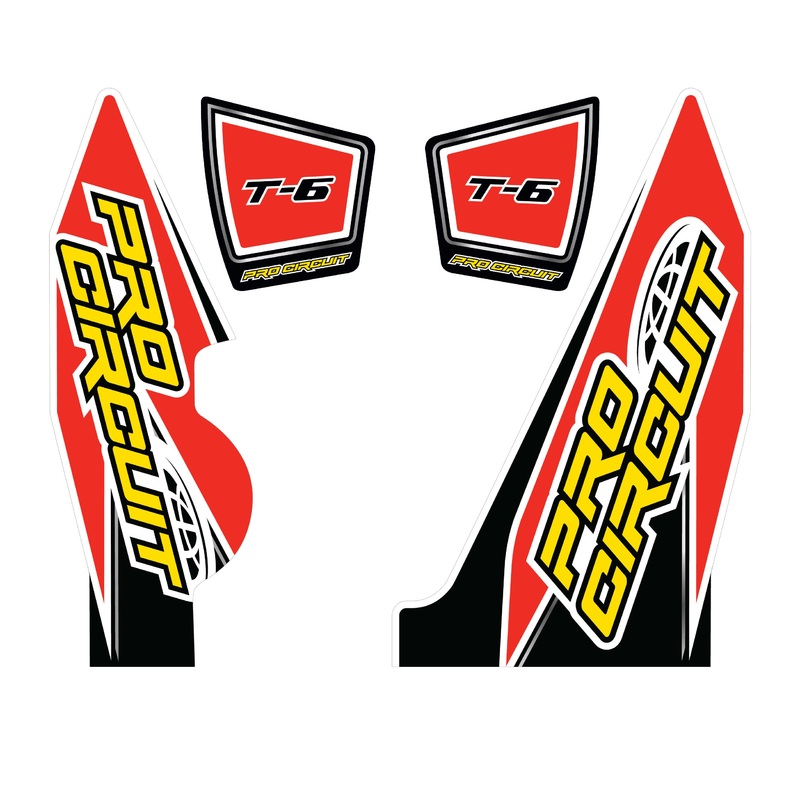 PRO CIRCUIT T-6 WRAP/END CAP DECALS YZ250F REPLACEMENT MUFFLER STICKERS DC14T6-YZ250F