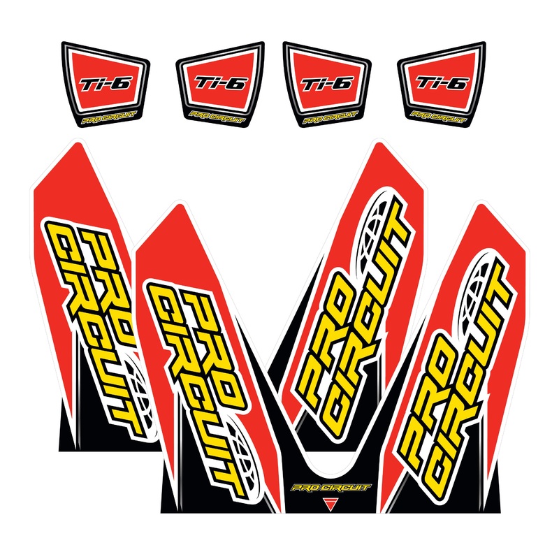 PRO CIRCUIT Ti-6 WRAP/END CAP DECALS REPLACEMENT MUFFLER STICKERS DC14TI6-CRF