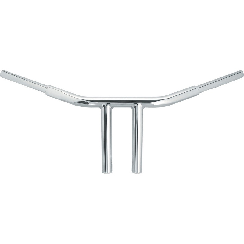WILD 1 PHYSCO CHUBBY DRAG BAR 8.0" STRAIGHT RISERS CHROME WO562