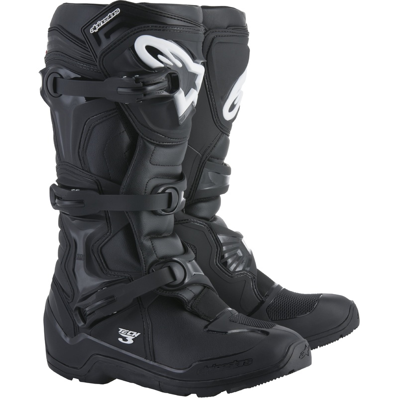 ALPINESTARS TECH 3 ENDURO BOOTS BLACK SZ 10 2013118-10-10